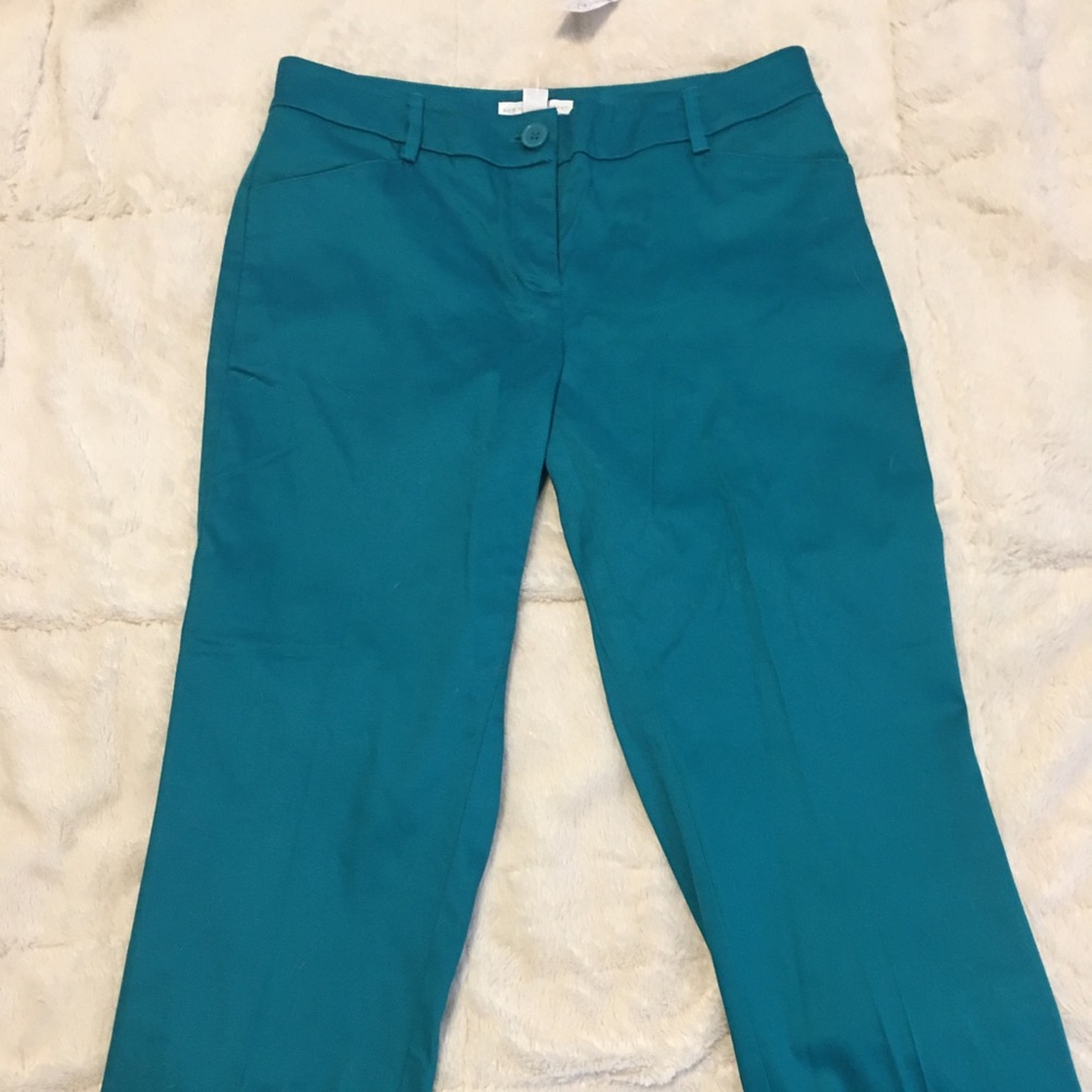Teal, straight leg New York and company size 0 NWT